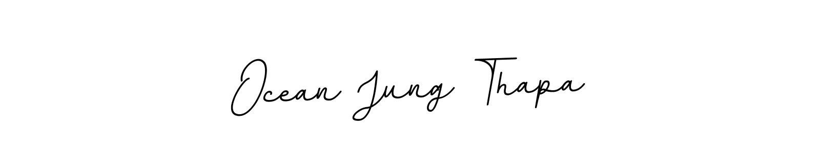 Use a signature maker to create a handwritten signature online. With this signature software, you can design (BallpointsItalic-DORy9) your own signature for name Ocean Jung Thapa. Ocean Jung Thapa signature style 11 images and pictures png