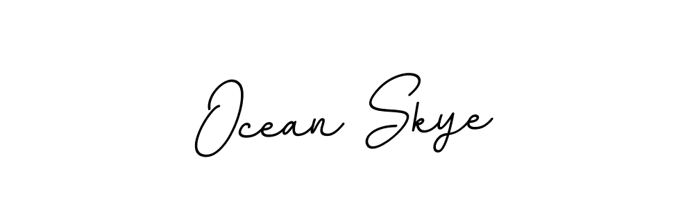 How to make Ocean Skye name signature. Use BallpointsItalic-DORy9 style for creating short signs online. This is the latest handwritten sign. Ocean Skye signature style 11 images and pictures png