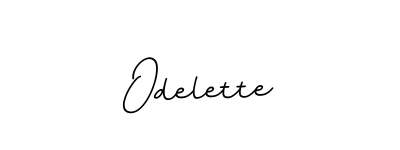 Use a signature maker to create a handwritten signature online. With this signature software, you can design (BallpointsItalic-DORy9) your own signature for name Odelette. Odelette signature style 11 images and pictures png