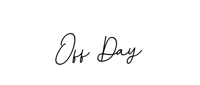 Use a signature maker to create a handwritten signature online. With this signature software, you can design (BallpointsItalic-DORy9) your own signature for name Off Day. Off Day signature style 11 images and pictures png