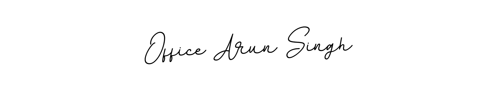 The best way (BallpointsItalic-DORy9) to make a short signature is to pick only two or three words in your name. The name Office Arun Singh include a total of six letters. For converting this name. Office Arun Singh signature style 11 images and pictures png