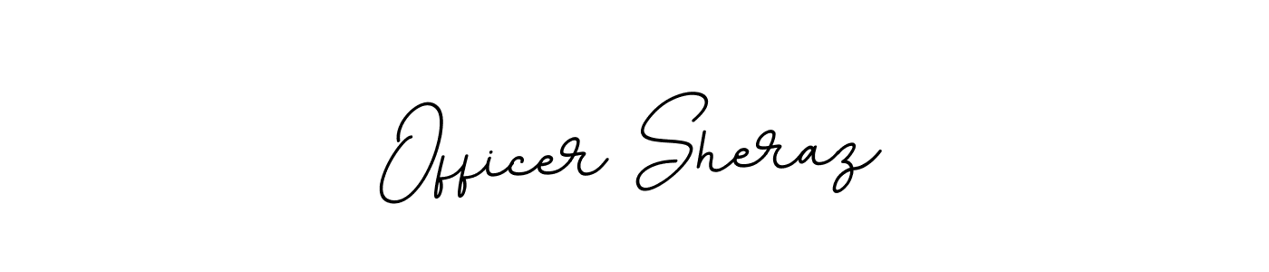 Design your own signature with our free online signature maker. With this signature software, you can create a handwritten (BallpointsItalic-DORy9) signature for name Officer Sheraz. Officer Sheraz signature style 11 images and pictures png
