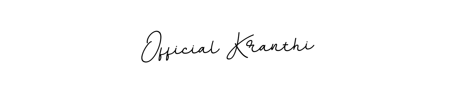 Design your own signature with our free online signature maker. With this signature software, you can create a handwritten (BallpointsItalic-DORy9) signature for name Official Kranthi. Official Kranthi signature style 11 images and pictures png