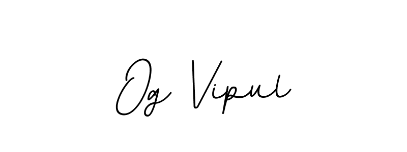 Design your own signature with our free online signature maker. With this signature software, you can create a handwritten (BallpointsItalic-DORy9) signature for name Og Vipul. Og Vipul signature style 11 images and pictures png