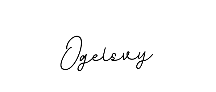 How to make Ogelsvy name signature. Use BallpointsItalic-DORy9 style for creating short signs online. This is the latest handwritten sign. Ogelsvy signature style 11 images and pictures png