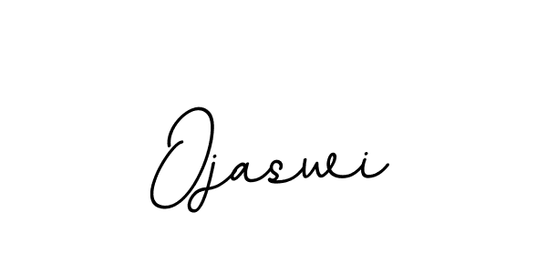 Design your own signature with our free online signature maker. With this signature software, you can create a handwritten (BallpointsItalic-DORy9) signature for name Ojaswi. Ojaswi signature style 11 images and pictures png