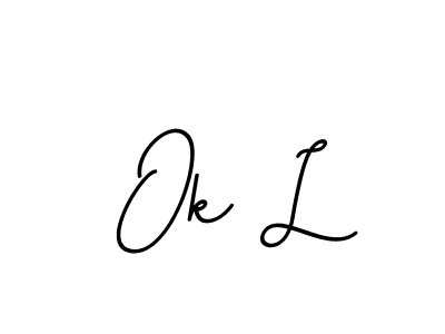 Use a signature maker to create a handwritten signature online. With this signature software, you can design (BallpointsItalic-DORy9) your own signature for name Ok L. Ok L signature style 11 images and pictures png