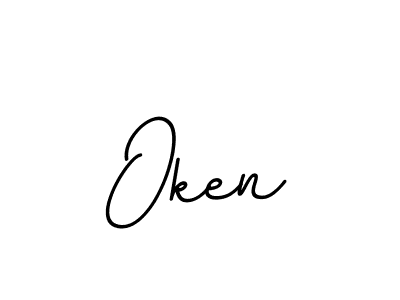 Oken stylish signature style. Best Handwritten Sign (BallpointsItalic-DORy9) for my name. Handwritten Signature Collection Ideas for my name Oken. Oken signature style 11 images and pictures png