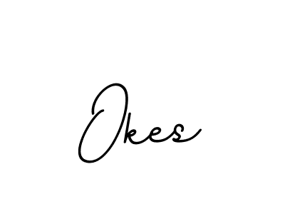 Make a beautiful signature design for name Okes. With this signature (BallpointsItalic-DORy9) style, you can create a handwritten signature for free. Okes signature style 11 images and pictures png