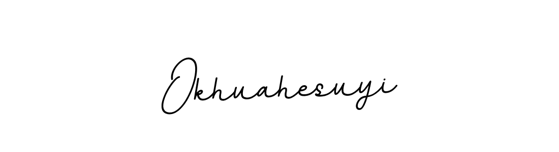 Make a beautiful signature design for name Okhuahesuyi. With this signature (BallpointsItalic-DORy9) style, you can create a handwritten signature for free. Okhuahesuyi signature style 11 images and pictures png