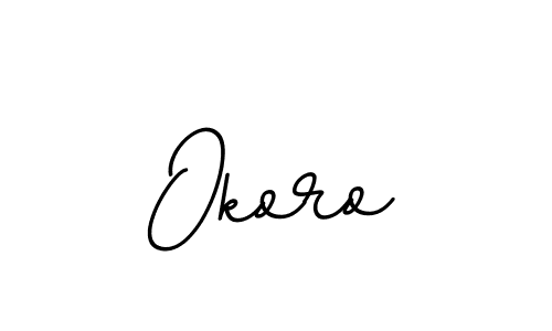 How to make Okoro name signature. Use BallpointsItalic-DORy9 style for creating short signs online. This is the latest handwritten sign. Okoro signature style 11 images and pictures png