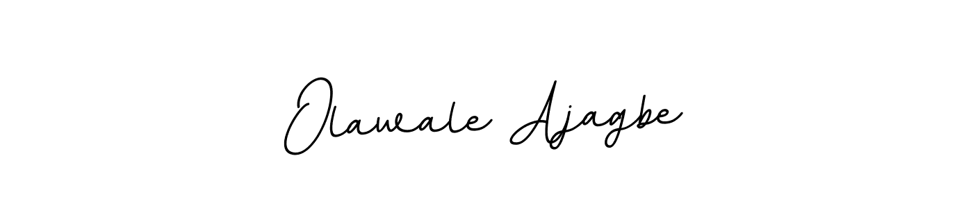 Use a signature maker to create a handwritten signature online. With this signature software, you can design (BallpointsItalic-DORy9) your own signature for name Olawale Ajagbe. Olawale Ajagbe signature style 11 images and pictures png
