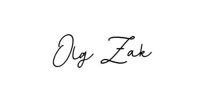 Make a beautiful signature design for name Olg Zak. With this signature (BallpointsItalic-DORy9) style, you can create a handwritten signature for free. Olg Zak signature style 11 images and pictures png