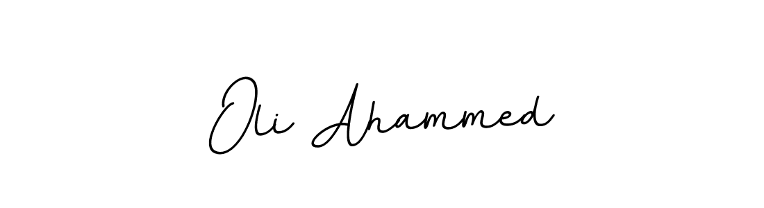 Use a signature maker to create a handwritten signature online. With this signature software, you can design (BallpointsItalic-DORy9) your own signature for name Oli Ahammed. Oli Ahammed signature style 11 images and pictures png