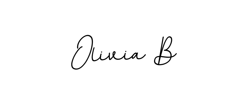 This is the best signature style for the Olivia B name. Also you like these signature font (BallpointsItalic-DORy9). Mix name signature. Olivia B signature style 11 images and pictures png