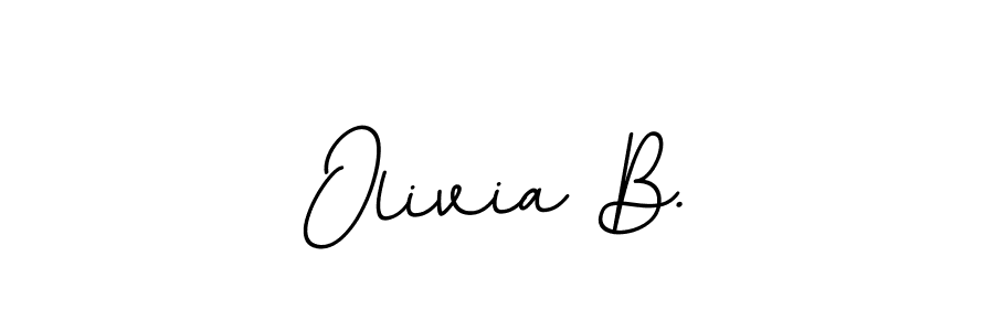 The best way (BallpointsItalic-DORy9) to make a short signature is to pick only two or three words in your name. The name Olivia B. include a total of six letters. For converting this name. Olivia B. signature style 11 images and pictures png