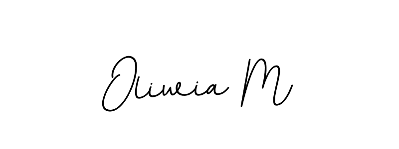 Create a beautiful signature design for name Oliwia M. With this signature (BallpointsItalic-DORy9) fonts, you can make a handwritten signature for free. Oliwia M signature style 11 images and pictures png