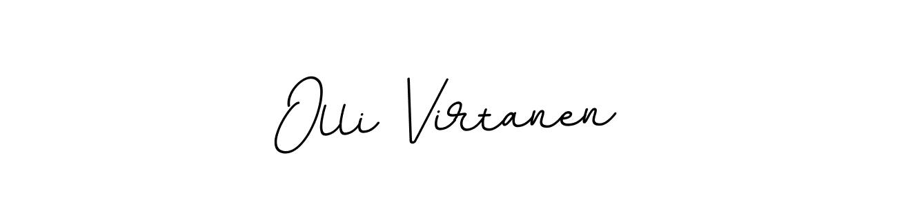 Design your own signature with our free online signature maker. With this signature software, you can create a handwritten (BallpointsItalic-DORy9) signature for name Olli Virtanen. Olli Virtanen signature style 11 images and pictures png