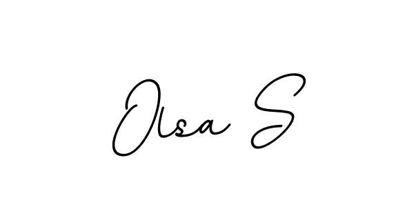 This is the best signature style for the Olsa S name. Also you like these signature font (BallpointsItalic-DORy9). Mix name signature. Olsa S signature style 11 images and pictures png