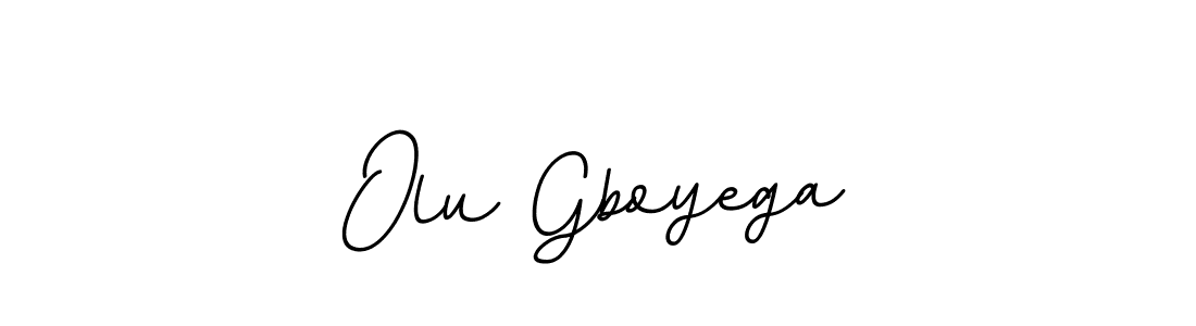 Use a signature maker to create a handwritten signature online. With this signature software, you can design (BallpointsItalic-DORy9) your own signature for name Olu Gboyega. Olu Gboyega signature style 11 images and pictures png