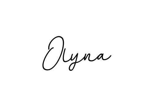 Olyna stylish signature style. Best Handwritten Sign (BallpointsItalic-DORy9) for my name. Handwritten Signature Collection Ideas for my name Olyna. Olyna signature style 11 images and pictures png