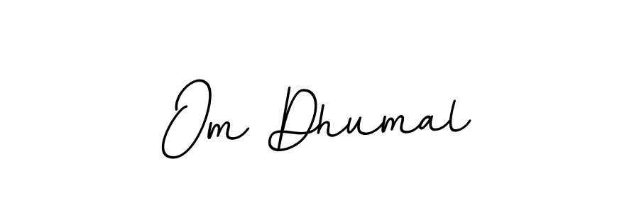 How to make Om Dhumal name signature. Use BallpointsItalic-DORy9 style for creating short signs online. This is the latest handwritten sign. Om Dhumal signature style 11 images and pictures png