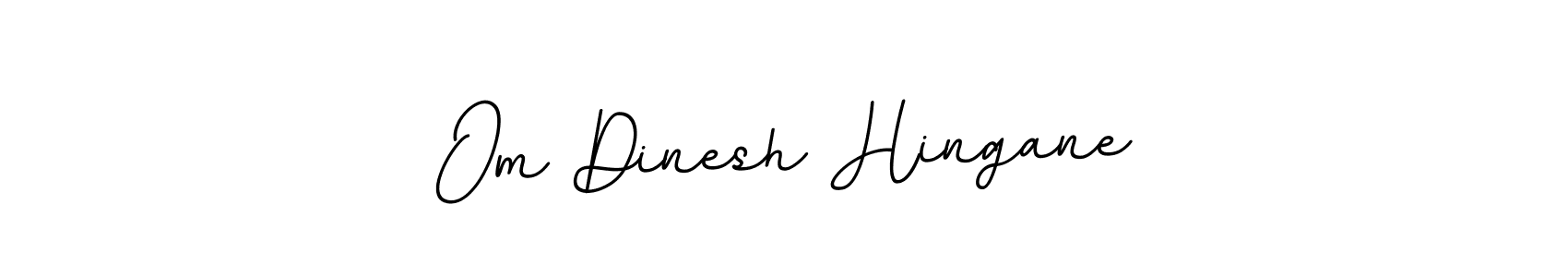 This is the best signature style for the Om Dinesh Hingane name. Also you like these signature font (BallpointsItalic-DORy9). Mix name signature. Om Dinesh Hingane signature style 11 images and pictures png
