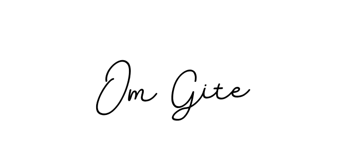 Make a beautiful signature design for name Om Gite. With this signature (BallpointsItalic-DORy9) style, you can create a handwritten signature for free. Om Gite signature style 11 images and pictures png