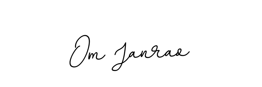 How to make Om Janrao name signature. Use BallpointsItalic-DORy9 style for creating short signs online. This is the latest handwritten sign. Om Janrao signature style 11 images and pictures png
