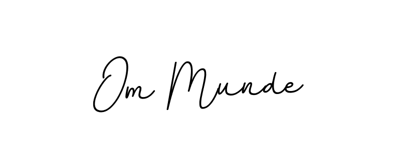 Create a beautiful signature design for name Om Munde. With this signature (BallpointsItalic-DORy9) fonts, you can make a handwritten signature for free. Om Munde signature style 11 images and pictures png