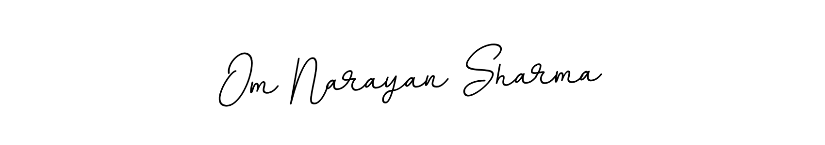 Create a beautiful signature design for name Om Narayan Sharma. With this signature (BallpointsItalic-DORy9) fonts, you can make a handwritten signature for free. Om Narayan Sharma signature style 11 images and pictures png