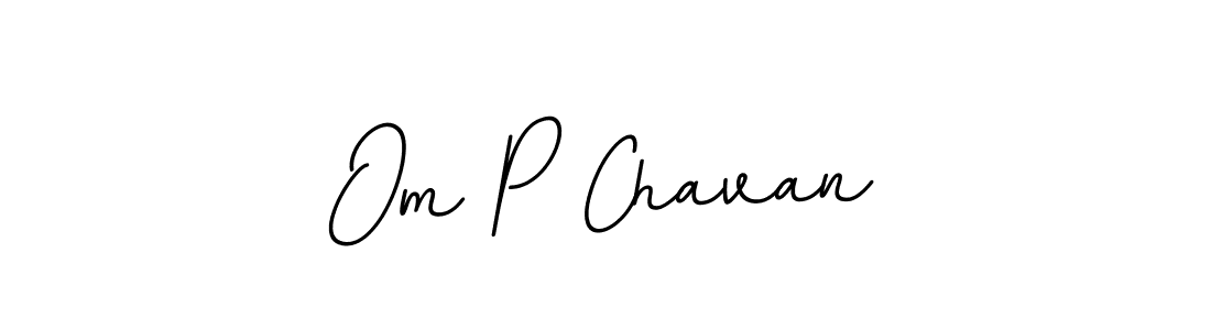 How to make Om P Chavan name signature. Use BallpointsItalic-DORy9 style for creating short signs online. This is the latest handwritten sign. Om P Chavan signature style 11 images and pictures png