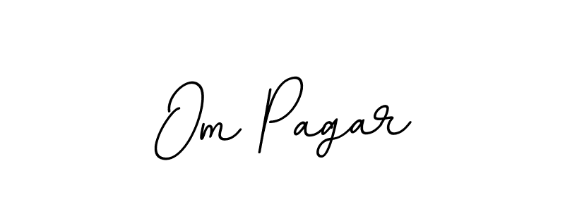 How to make Om Pagar name signature. Use BallpointsItalic-DORy9 style for creating short signs online. This is the latest handwritten sign. Om Pagar signature style 11 images and pictures png