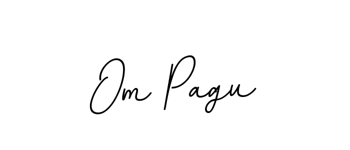 How to make Om Pagu name signature. Use BallpointsItalic-DORy9 style for creating short signs online. This is the latest handwritten sign. Om Pagu signature style 11 images and pictures png