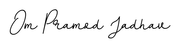 How to make Om Pramod Jadhav name signature. Use BallpointsItalic-DORy9 style for creating short signs online. This is the latest handwritten sign. Om Pramod Jadhav signature style 11 images and pictures png