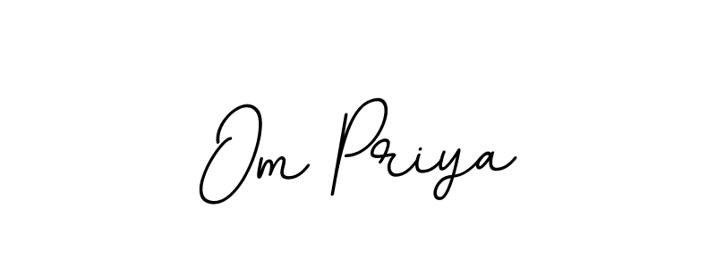 Create a beautiful signature design for name Om Priya. With this signature (BallpointsItalic-DORy9) fonts, you can make a handwritten signature for free. Om Priya signature style 11 images and pictures png