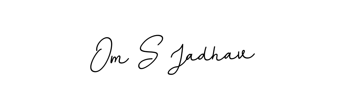 Design your own signature with our free online signature maker. With this signature software, you can create a handwritten (BallpointsItalic-DORy9) signature for name Om S Jadhav. Om S Jadhav signature style 11 images and pictures png