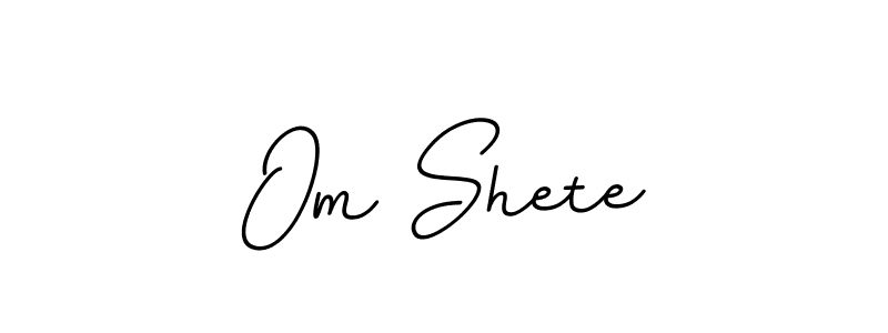 How to make Om Shete name signature. Use BallpointsItalic-DORy9 style for creating short signs online. This is the latest handwritten sign. Om Shete signature style 11 images and pictures png