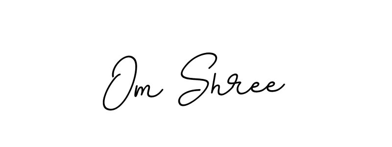 Use a signature maker to create a handwritten signature online. With this signature software, you can design (BallpointsItalic-DORy9) your own signature for name Om Shree. Om Shree signature style 11 images and pictures png