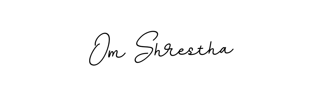 Use a signature maker to create a handwritten signature online. With this signature software, you can design (BallpointsItalic-DORy9) your own signature for name Om Shrestha. Om Shrestha signature style 11 images and pictures png