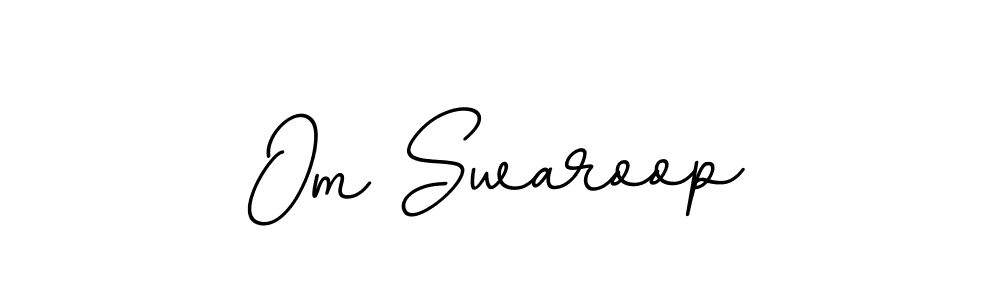 How to make Om Swaroop name signature. Use BallpointsItalic-DORy9 style for creating short signs online. This is the latest handwritten sign. Om Swaroop signature style 11 images and pictures png