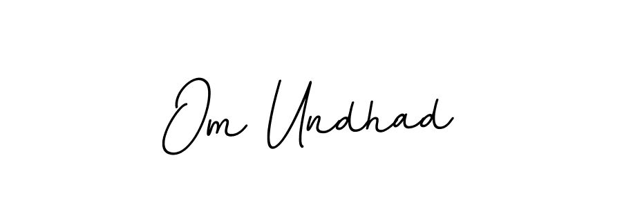 Also we have Om Undhad name is the best signature style. Create professional handwritten signature collection using BallpointsItalic-DORy9 autograph style. Om Undhad signature style 11 images and pictures png