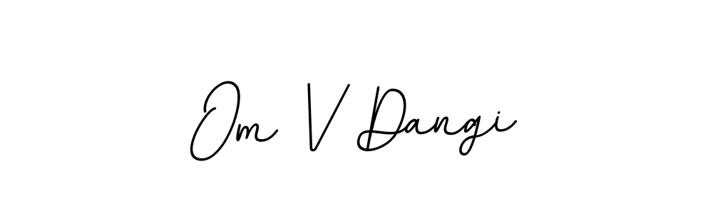How to make Om V Dangi name signature. Use BallpointsItalic-DORy9 style for creating short signs online. This is the latest handwritten sign. Om V Dangi signature style 11 images and pictures png