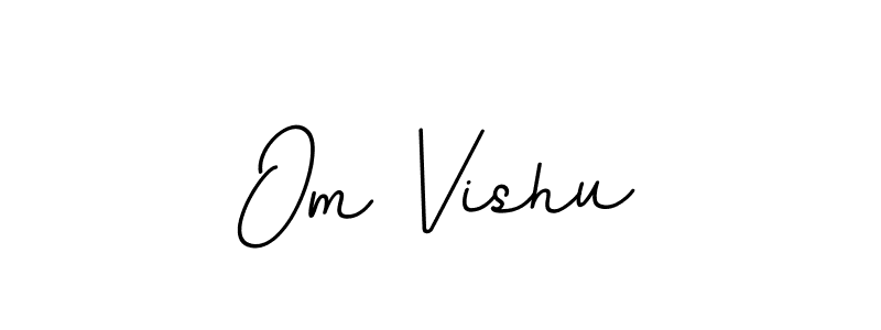 Make a beautiful signature design for name Om Vishu. With this signature (BallpointsItalic-DORy9) style, you can create a handwritten signature for free. Om Vishu signature style 11 images and pictures png