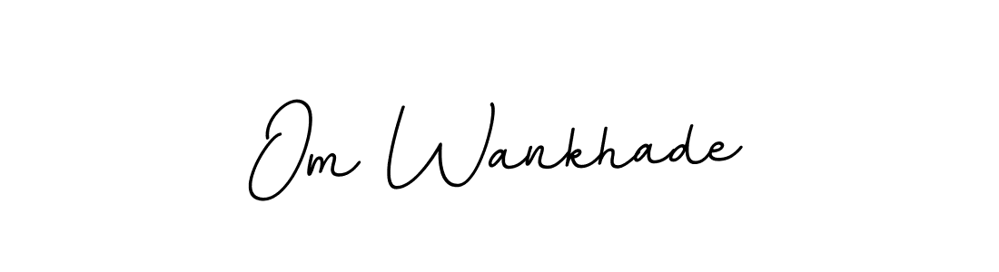 Use a signature maker to create a handwritten signature online. With this signature software, you can design (BallpointsItalic-DORy9) your own signature for name Om Wankhade. Om Wankhade signature style 11 images and pictures png