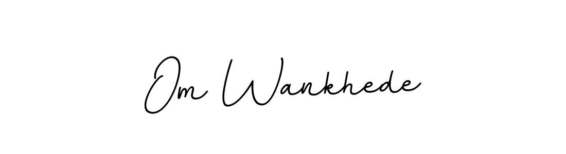Use a signature maker to create a handwritten signature online. With this signature software, you can design (BallpointsItalic-DORy9) your own signature for name Om Wankhede. Om Wankhede signature style 11 images and pictures png
