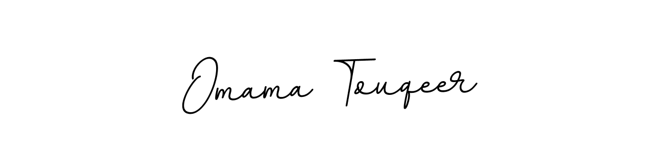 Make a beautiful signature design for name Omama Touqeer. With this signature (BallpointsItalic-DORy9) style, you can create a handwritten signature for free. Omama Touqeer signature style 11 images and pictures png