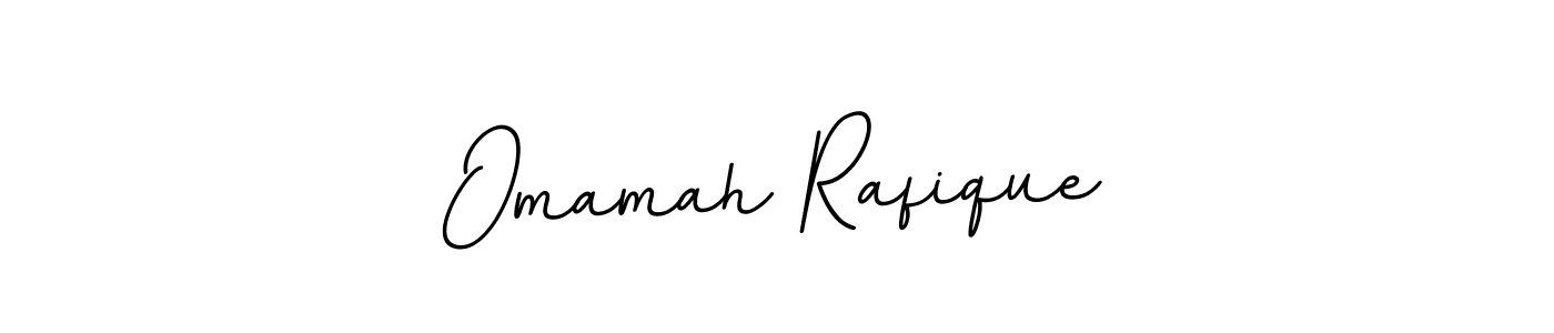 Create a beautiful signature design for name Omamah Rafique. With this signature (BallpointsItalic-DORy9) fonts, you can make a handwritten signature for free. Omamah Rafique signature style 11 images and pictures png