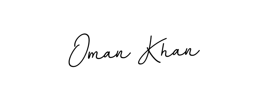 Design your own signature with our free online signature maker. With this signature software, you can create a handwritten (BallpointsItalic-DORy9) signature for name Oman Khan. Oman Khan signature style 11 images and pictures png