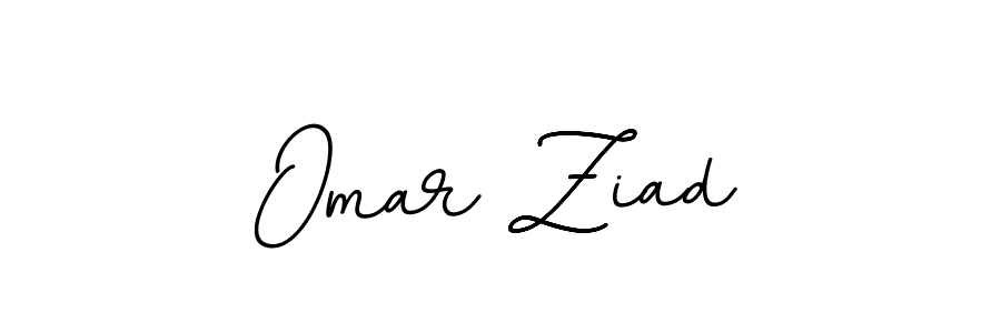 How to make Omar Ziad name signature. Use BallpointsItalic-DORy9 style for creating short signs online. This is the latest handwritten sign. Omar Ziad signature style 11 images and pictures png